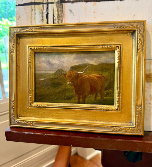 Scottish Highland Cow Original Oil Painting