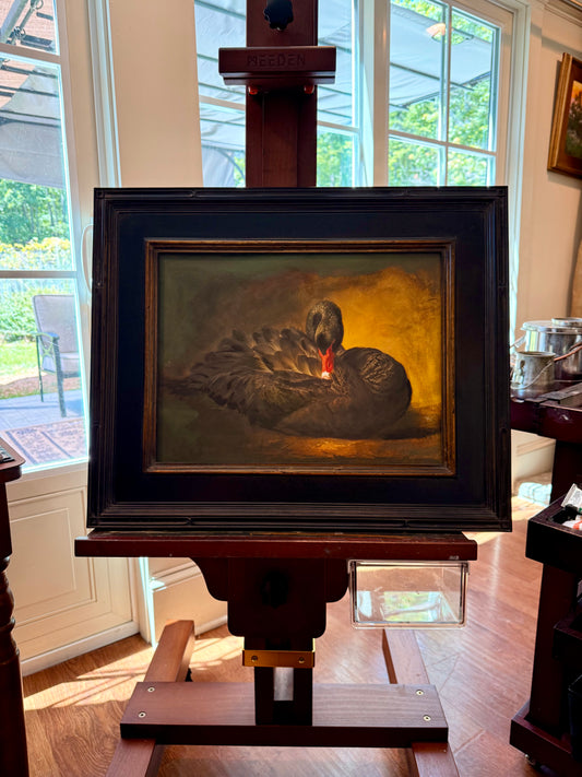 Black Swan Original Oil Painting